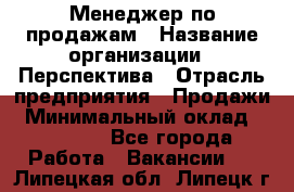 Менеджер по продажам › Название организации ­ Перспектива › Отрасль предприятия ­ Продажи › Минимальный оклад ­ 30 000 - Все города Работа » Вакансии   . Липецкая обл.,Липецк г.